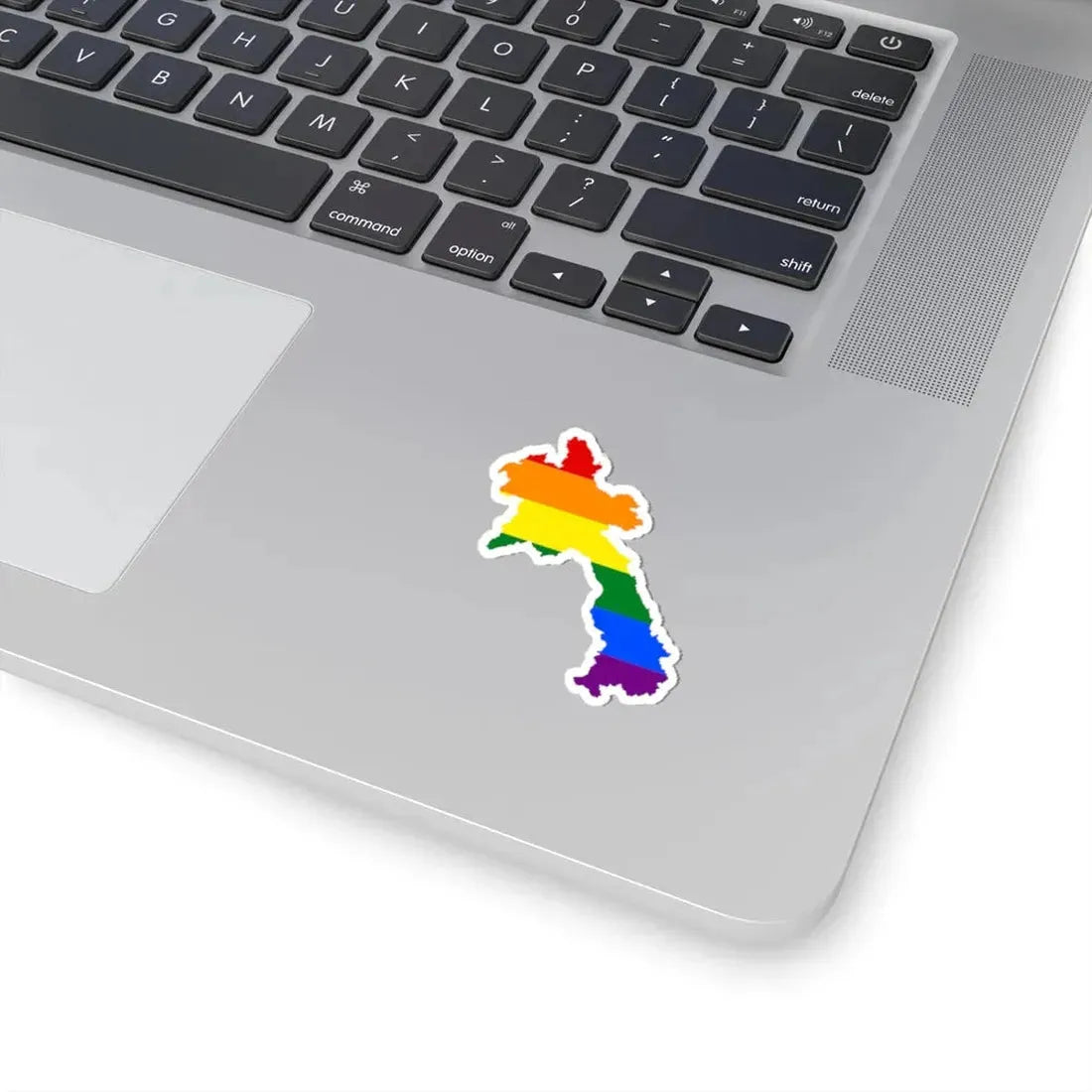 LGBT flag map of Laos (Laos) STICKER Vinyl Kiss-Cut Decal - The Sticker Space