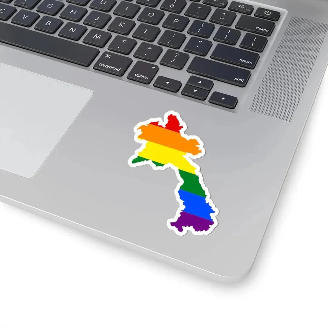 LGBT flag map of Laos (Laos) STICKER Vinyl Kiss-Cut Decal - The Sticker Space