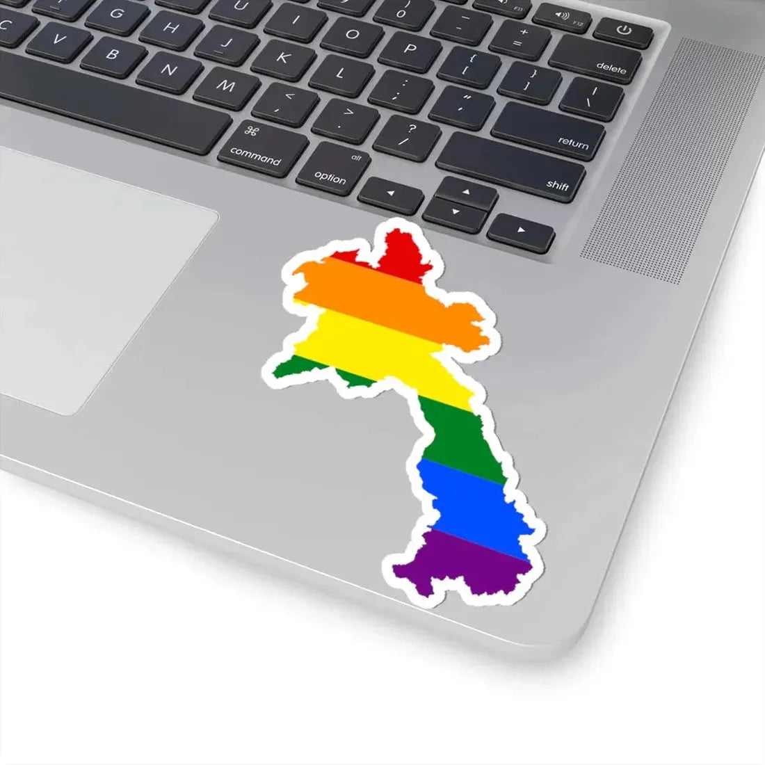 LGBT flag map of Laos (Laos) STICKER Vinyl Kiss-Cut Decal - The Sticker Space