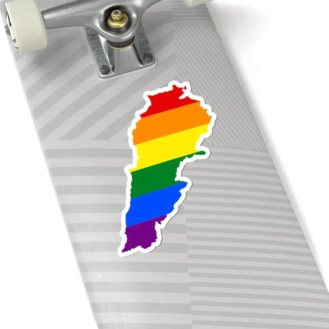 LGBT flag map of Lebanon (Lebanon) STICKER Vinyl Kiss-Cut Decal - The Sticker Space