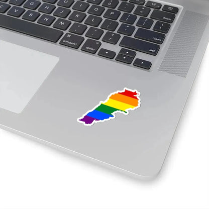 LGBT flag map of Lebanon (Lebanon) STICKER Vinyl Kiss-Cut Decal - The Sticker Space