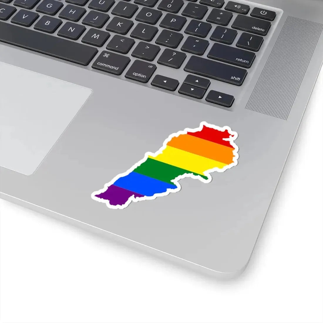 LGBT flag map of Lebanon (Lebanon) STICKER Vinyl Kiss-Cut Decal - The Sticker Space