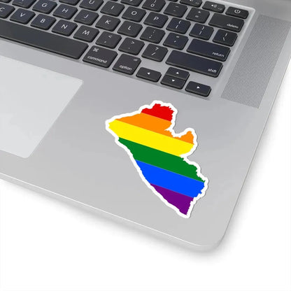 LGBT flag map of Liberia (Liberia) STICKER Vinyl Kiss-Cut Decal - The Sticker Space