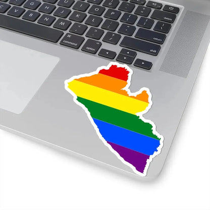 LGBT flag map of Liberia (Liberia) STICKER Vinyl Kiss-Cut Decal - The Sticker Space