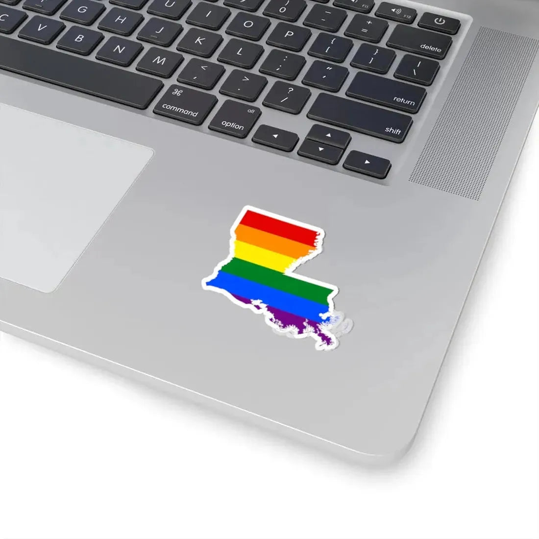 LGBT flag map of Louisiana (United States) STICKER Vinyl Kiss-Cut Decal - The Sticker Space