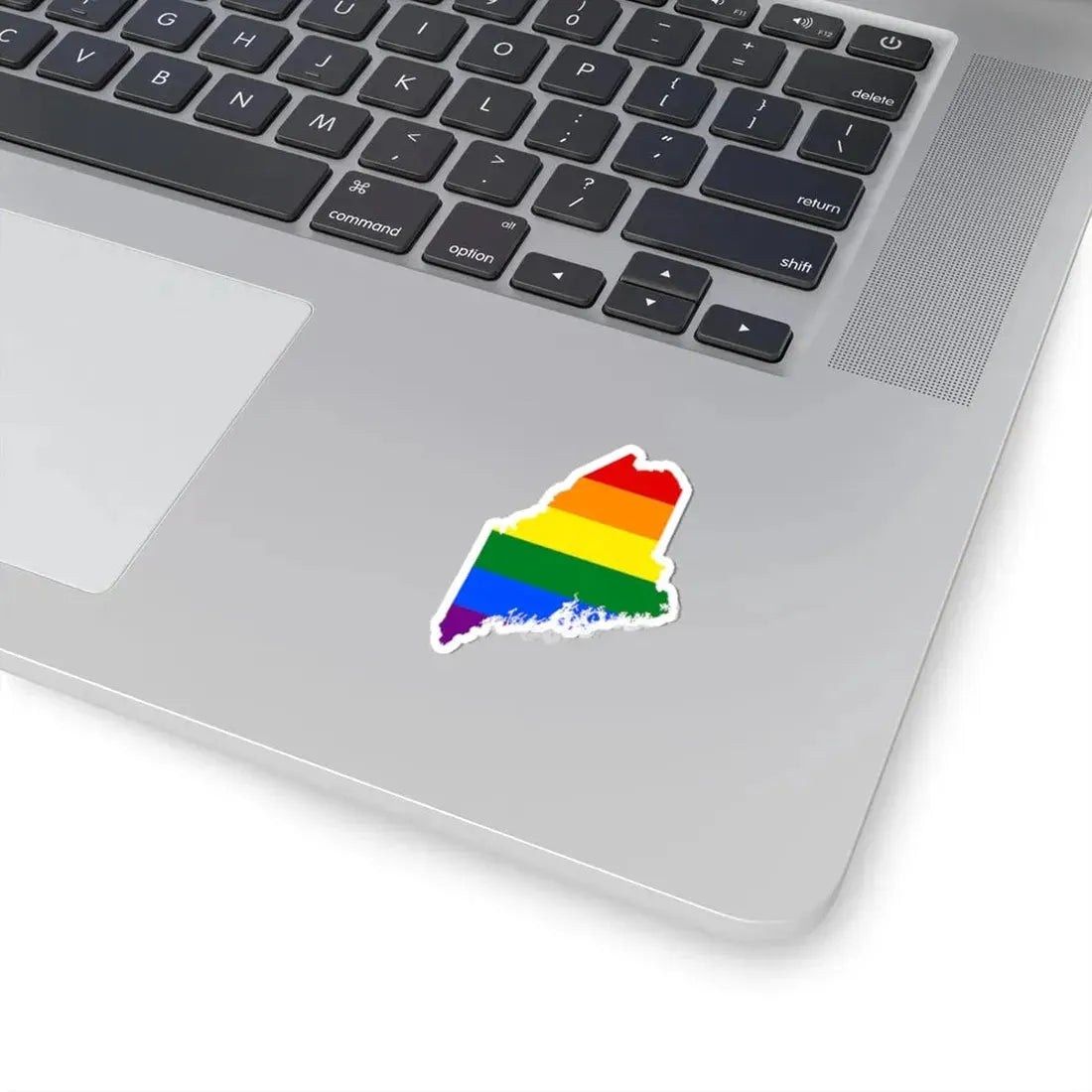 LGBT flag map of Maine (United States) STICKER Vinyl Kiss-Cut Decal - The Sticker Space