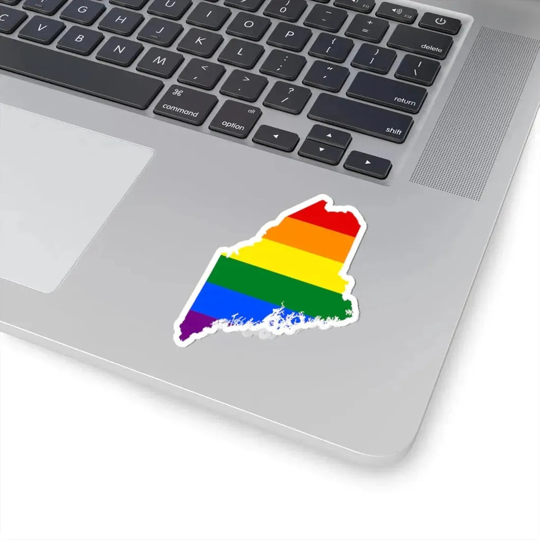 LGBT flag map of Maine (United States) STICKER Vinyl Kiss-Cut Decal - The Sticker Space