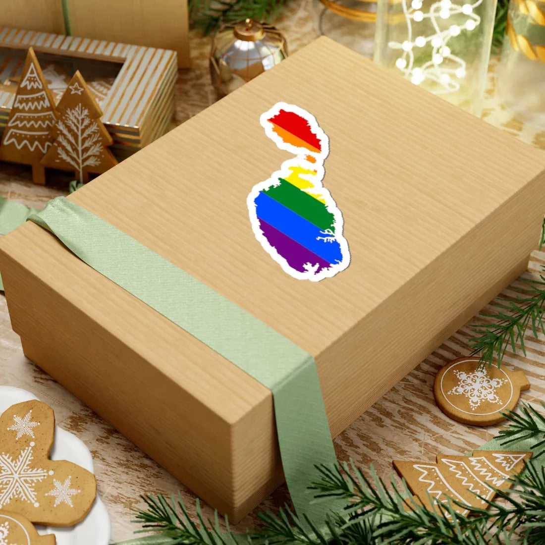 LGBT flag map of Malta (Malta) STICKER Vinyl Kiss-Cut Decal - The Sticker Space