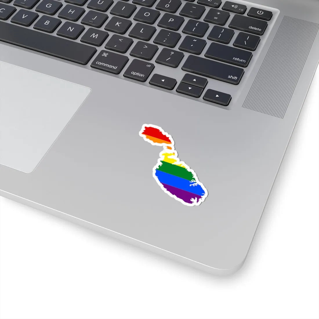 LGBT flag map of Malta (Malta) STICKER Vinyl Kiss-Cut Decal - The Sticker Space