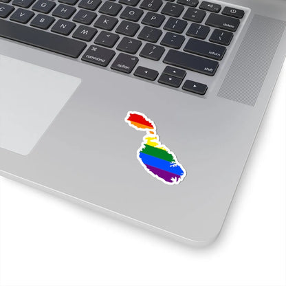 LGBT flag map of Malta (Malta) STICKER Vinyl Kiss-Cut Decal - The Sticker Space