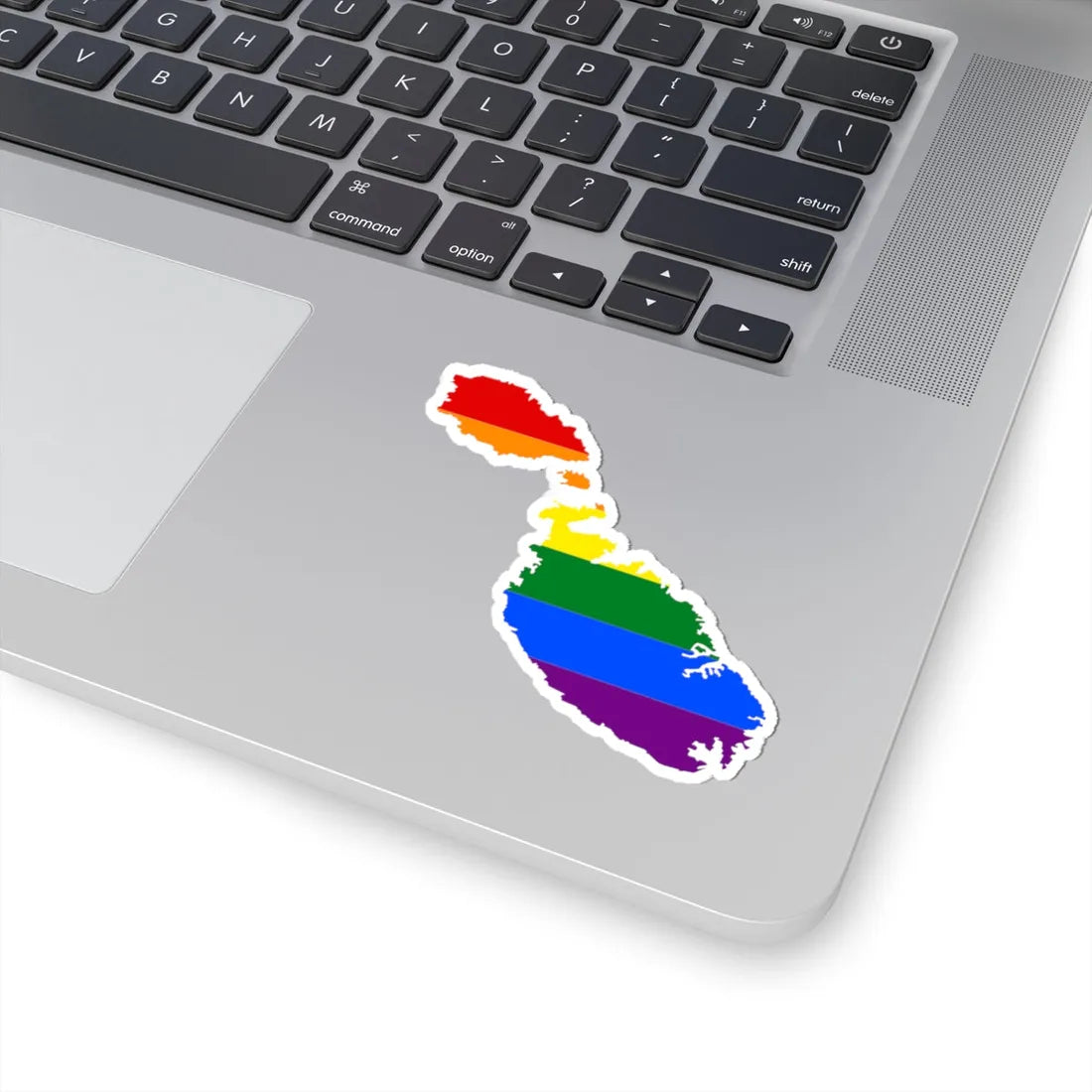 LGBT flag map of Malta (Malta) STICKER Vinyl Kiss-Cut Decal - The Sticker Space