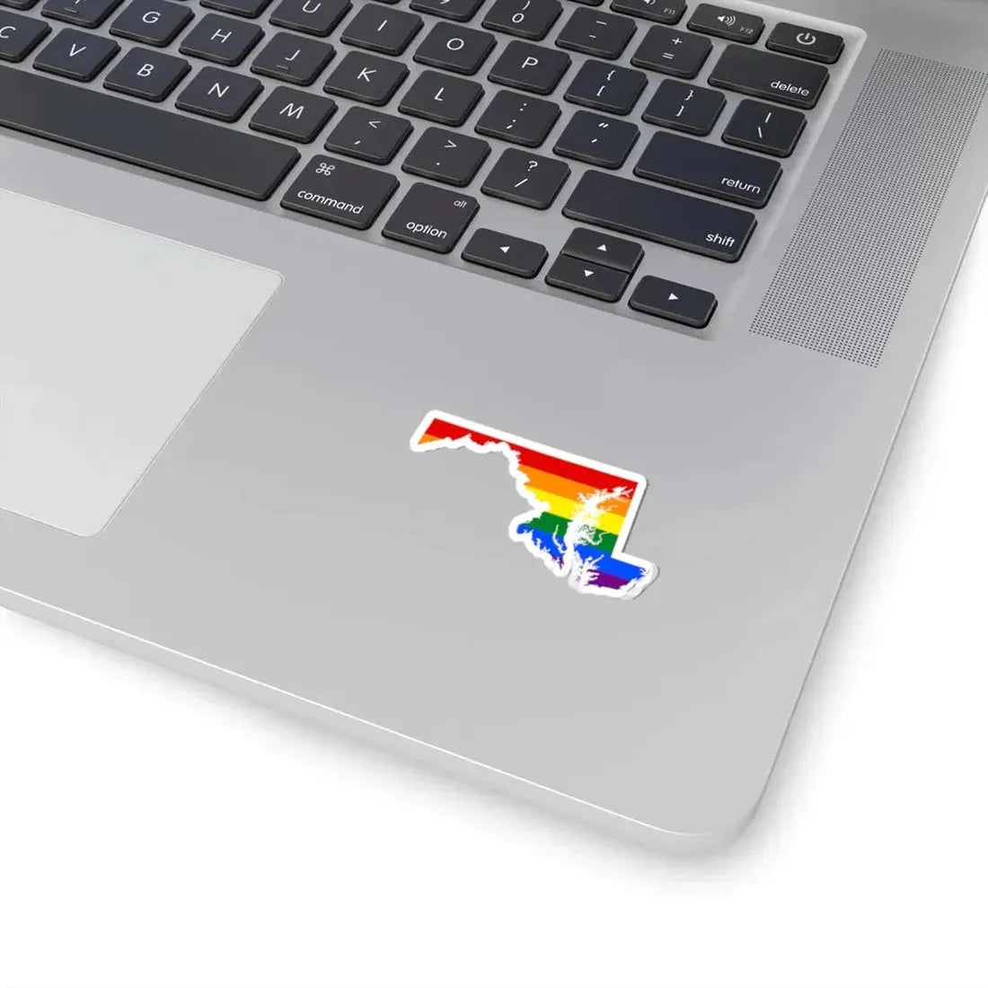 LGBT flag map of Maryland (United States) STICKER Vinyl Kiss-Cut Decal - The Sticker Space