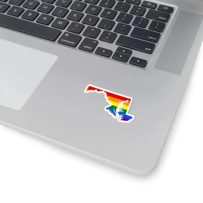 LGBT flag map of Maryland (United States) STICKER Vinyl Kiss-Cut Decal - The Sticker Space
