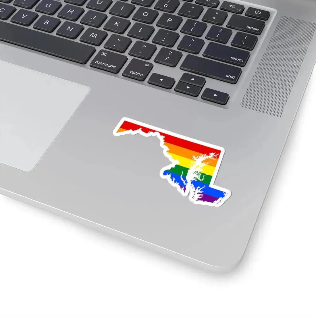 LGBT flag map of Maryland (United States) STICKER Vinyl Kiss-Cut Decal - The Sticker Space