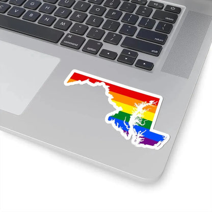 LGBT flag map of Maryland (United States) STICKER Vinyl Kiss-Cut Decal - The Sticker Space