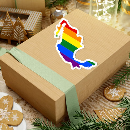 LGBT flag map of Mexico (Mexico) STICKER Vinyl Kiss-Cut Decal - The Sticker Space