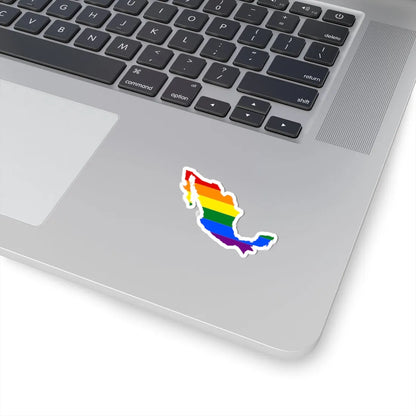 LGBT flag map of Mexico (Mexico) STICKER Vinyl Kiss-Cut Decal - The Sticker Space
