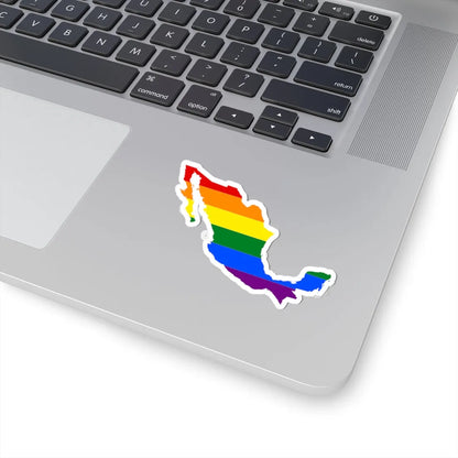 LGBT flag map of Mexico (Mexico) STICKER Vinyl Kiss-Cut Decal - The Sticker Space