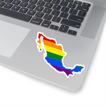 LGBT flag map of Mexico (Mexico) STICKER Vinyl Kiss-Cut Decal - The Sticker Space