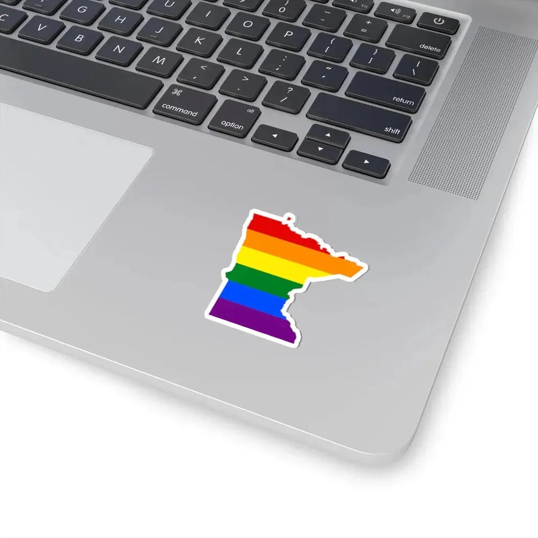 LGBT flag map of Minnesota (United States) STICKER Vinyl Kiss-Cut Decal - The Sticker Space