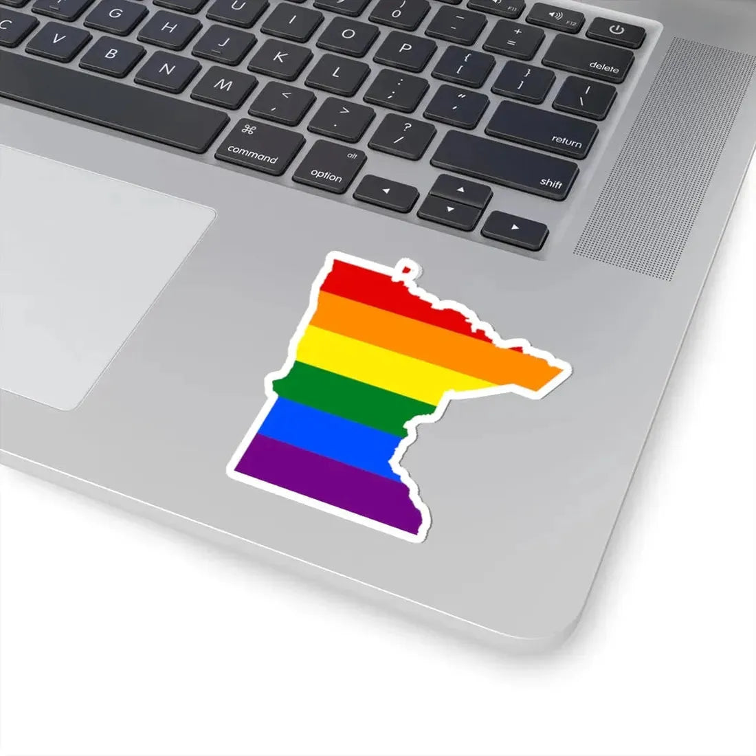 LGBT flag map of Minnesota (United States) STICKER Vinyl Kiss-Cut Decal - The Sticker Space