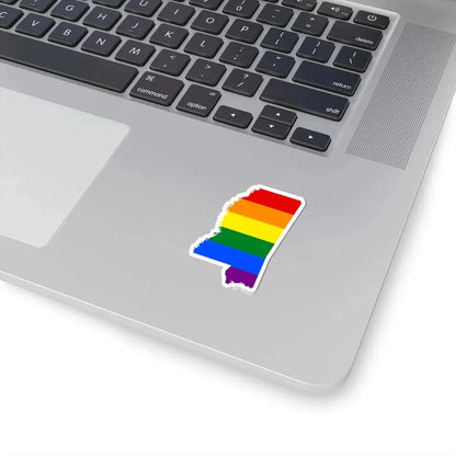 LGBT flag map of Mississippi (United States) STICKER Vinyl Kiss-Cut Decal - The Sticker Space