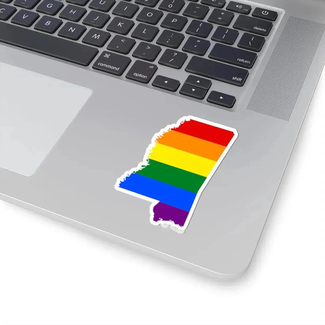 LGBT flag map of Mississippi (United States) STICKER Vinyl Kiss-Cut Decal - The Sticker Space