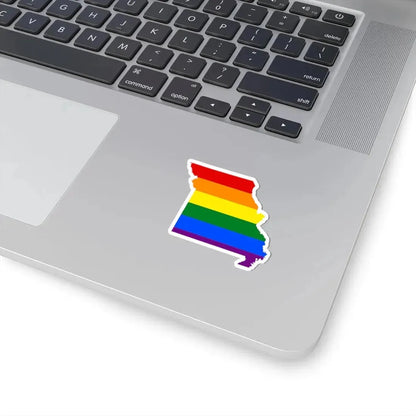 LGBT flag map of Missouri (United States) STICKER Vinyl Kiss-Cut Decal - The Sticker Space