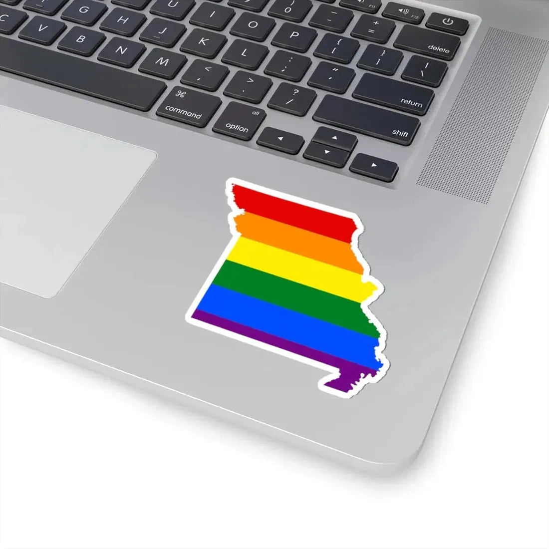 LGBT flag map of Missouri (United States) STICKER Vinyl Kiss-Cut Decal - The Sticker Space