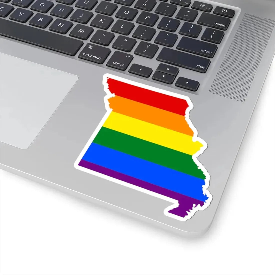 LGBT flag map of Missouri (United States) STICKER Vinyl Kiss-Cut Decal - The Sticker Space