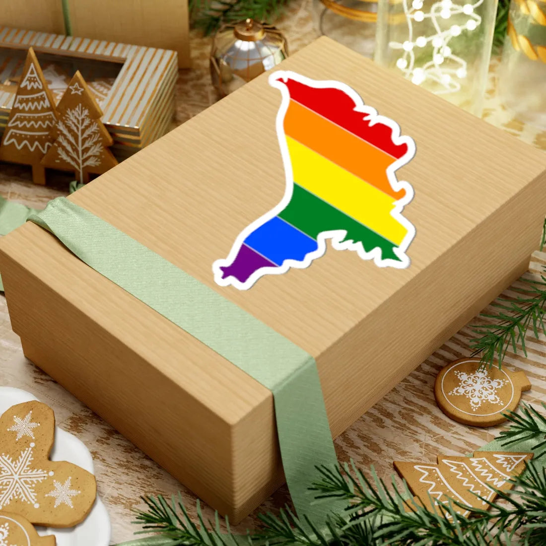 LGBT flag map of Moldova (Moldova) STICKER Vinyl Kiss-Cut Decal - The Sticker Space