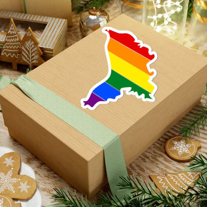 LGBT flag map of Moldova (Moldova) STICKER Vinyl Kiss-Cut Decal - The Sticker Space