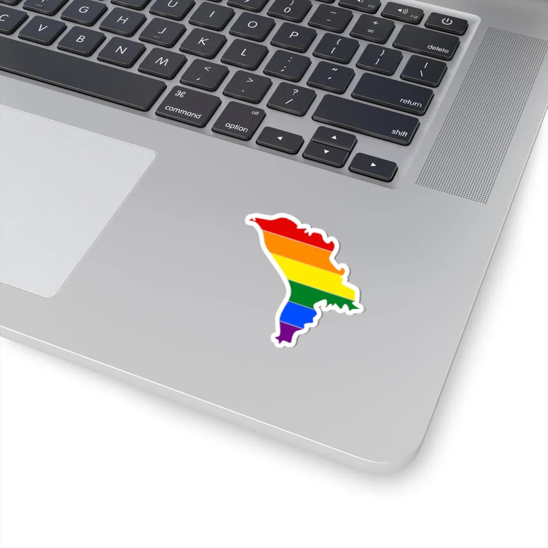 LGBT flag map of Moldova (Moldova) STICKER Vinyl Kiss-Cut Decal - The Sticker Space