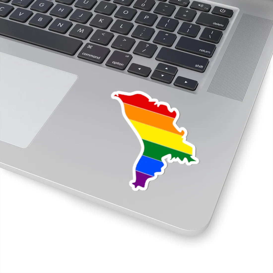 LGBT flag map of Moldova (Moldova) STICKER Vinyl Kiss-Cut Decal - The Sticker Space