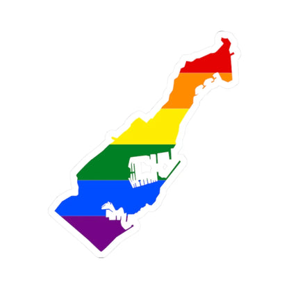 LGBT flag map of Monaco (Monaco) STICKER Vinyl Kiss-Cut Decal 2 Inch White - The Sticker Space