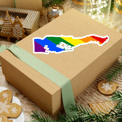 LGBT flag map of Monaco (Monaco) STICKER Vinyl Kiss-Cut Decal - The Sticker Space