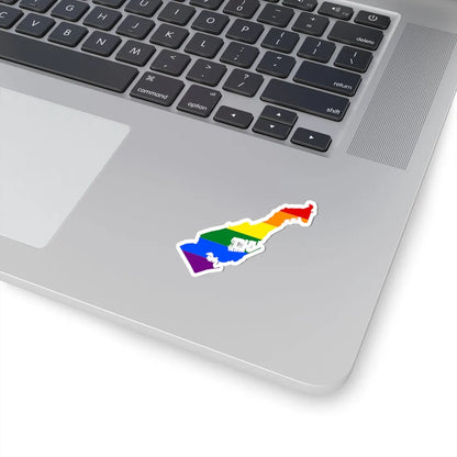 LGBT flag map of Monaco (Monaco) STICKER Vinyl Kiss-Cut Decal - The Sticker Space
