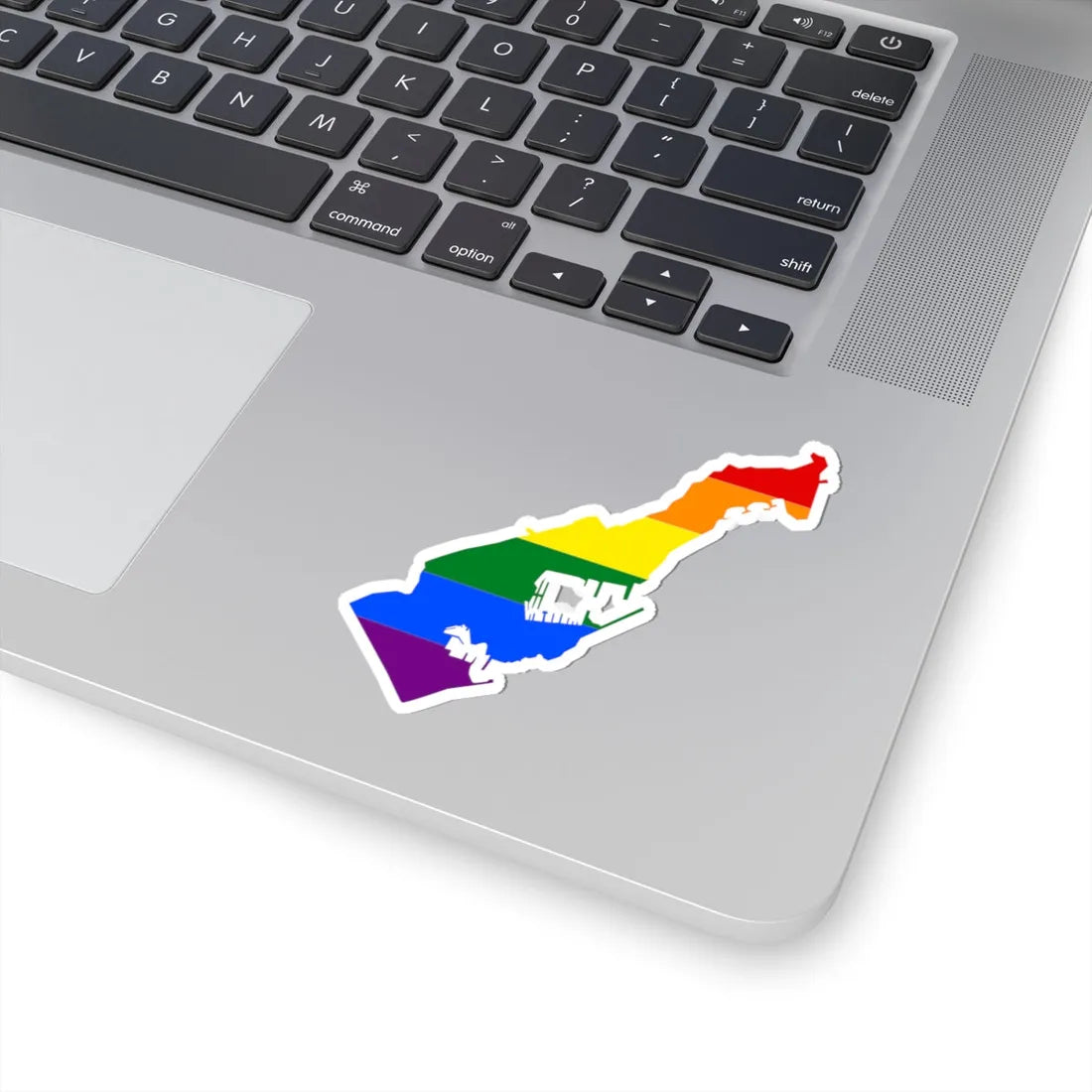 LGBT flag map of Monaco (Monaco) STICKER Vinyl Kiss-Cut Decal - The Sticker Space