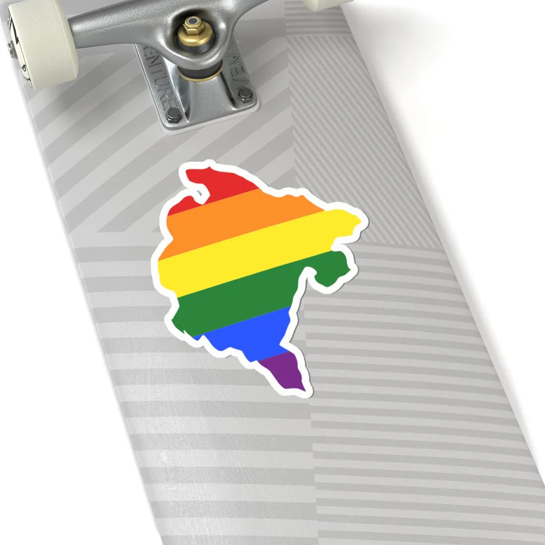 LGBT flag map of Montenegro (Montenegro) STICKER Vinyl Kiss-Cut Decal - The Sticker Space
