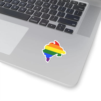 LGBT flag map of Montenegro (Montenegro) STICKER Vinyl Kiss-Cut Decal - The Sticker Space