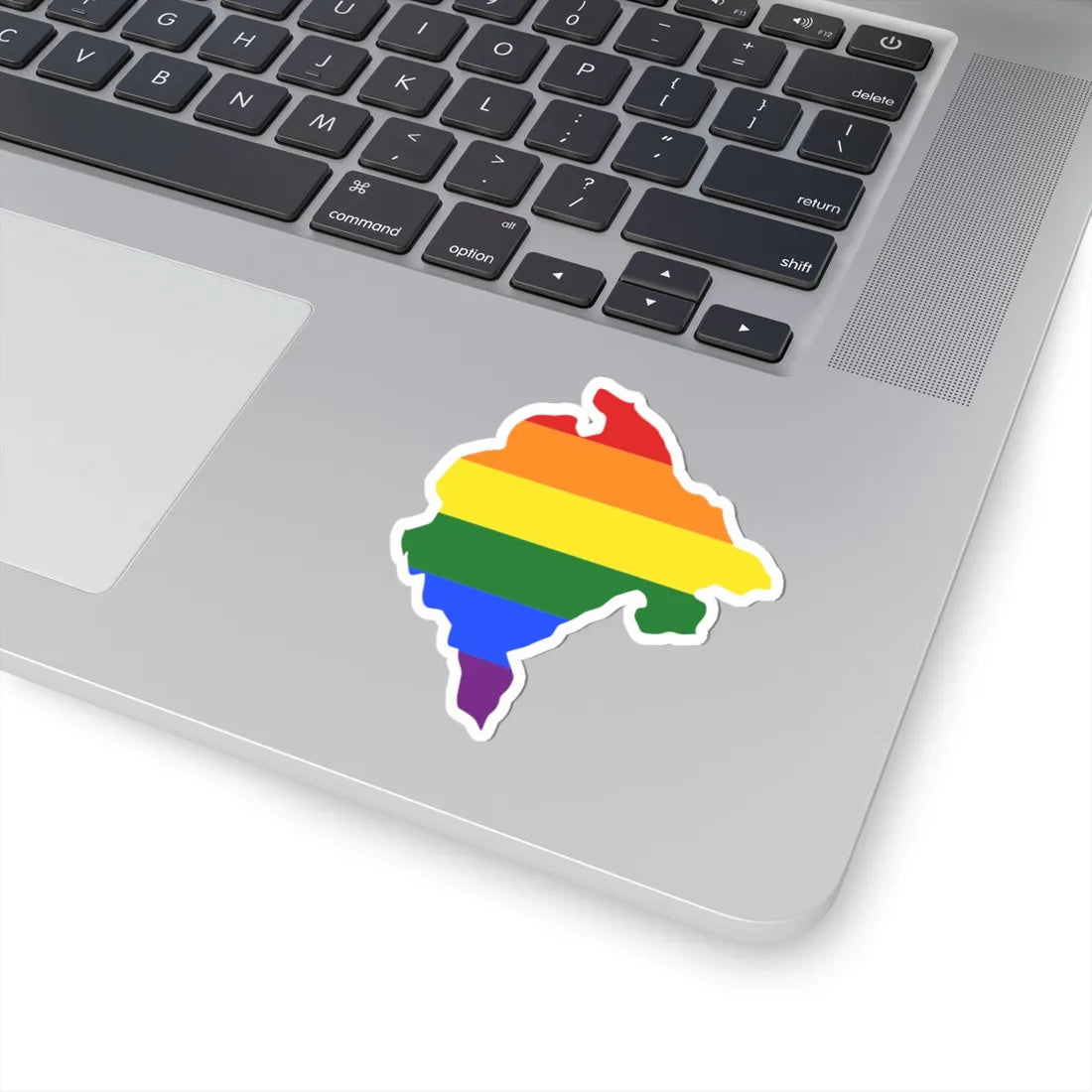 LGBT flag map of Montenegro (Montenegro) STICKER Vinyl Kiss-Cut Decal - The Sticker Space