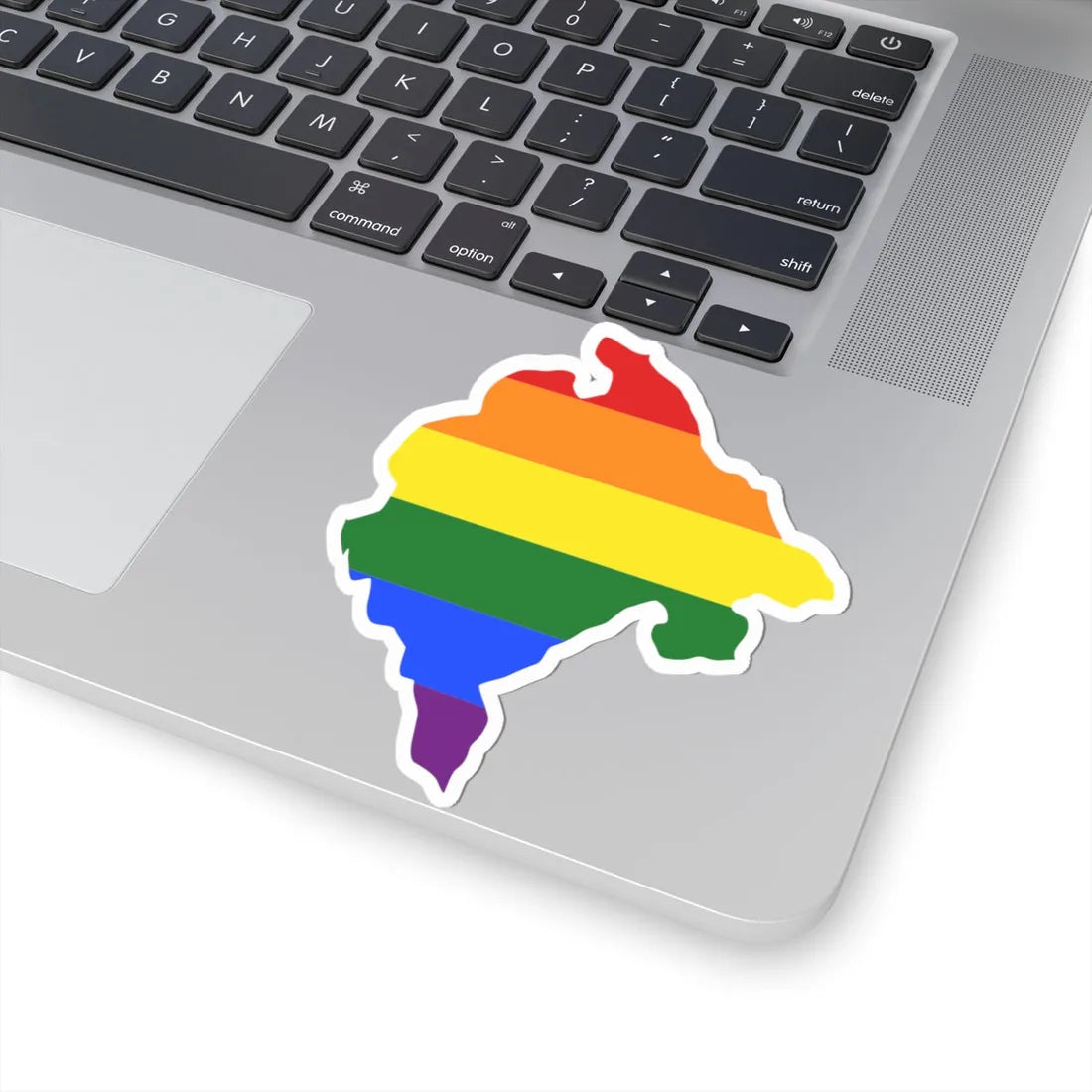 LGBT flag map of Montenegro (Montenegro) STICKER Vinyl Kiss-Cut Decal - The Sticker Space
