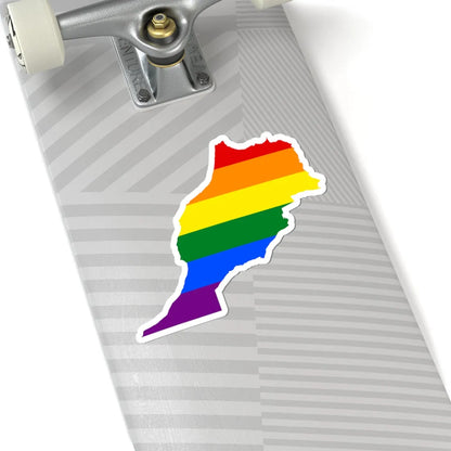 LGBT flag map of Morocco (Morocco) STICKER Vinyl Kiss-Cut Decal - The Sticker Space