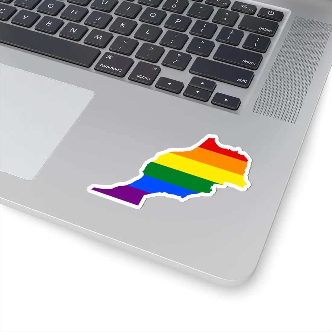 LGBT flag map of Morocco (Morocco) STICKER Vinyl Kiss-Cut Decal - The Sticker Space