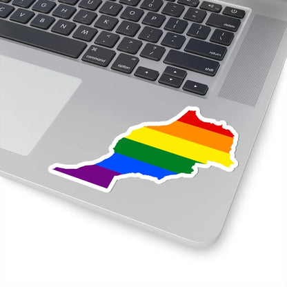 LGBT flag map of Morocco (Morocco) STICKER Vinyl Kiss-Cut Decal - The Sticker Space