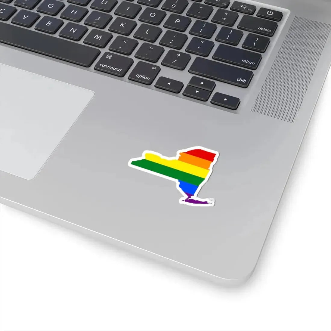 LGBT flag map of New York (United States) STICKER Vinyl Kiss-Cut Decal - The Sticker Space