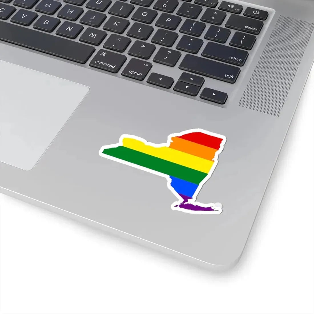 LGBT flag map of New York (United States) STICKER Vinyl Kiss-Cut Decal - The Sticker Space