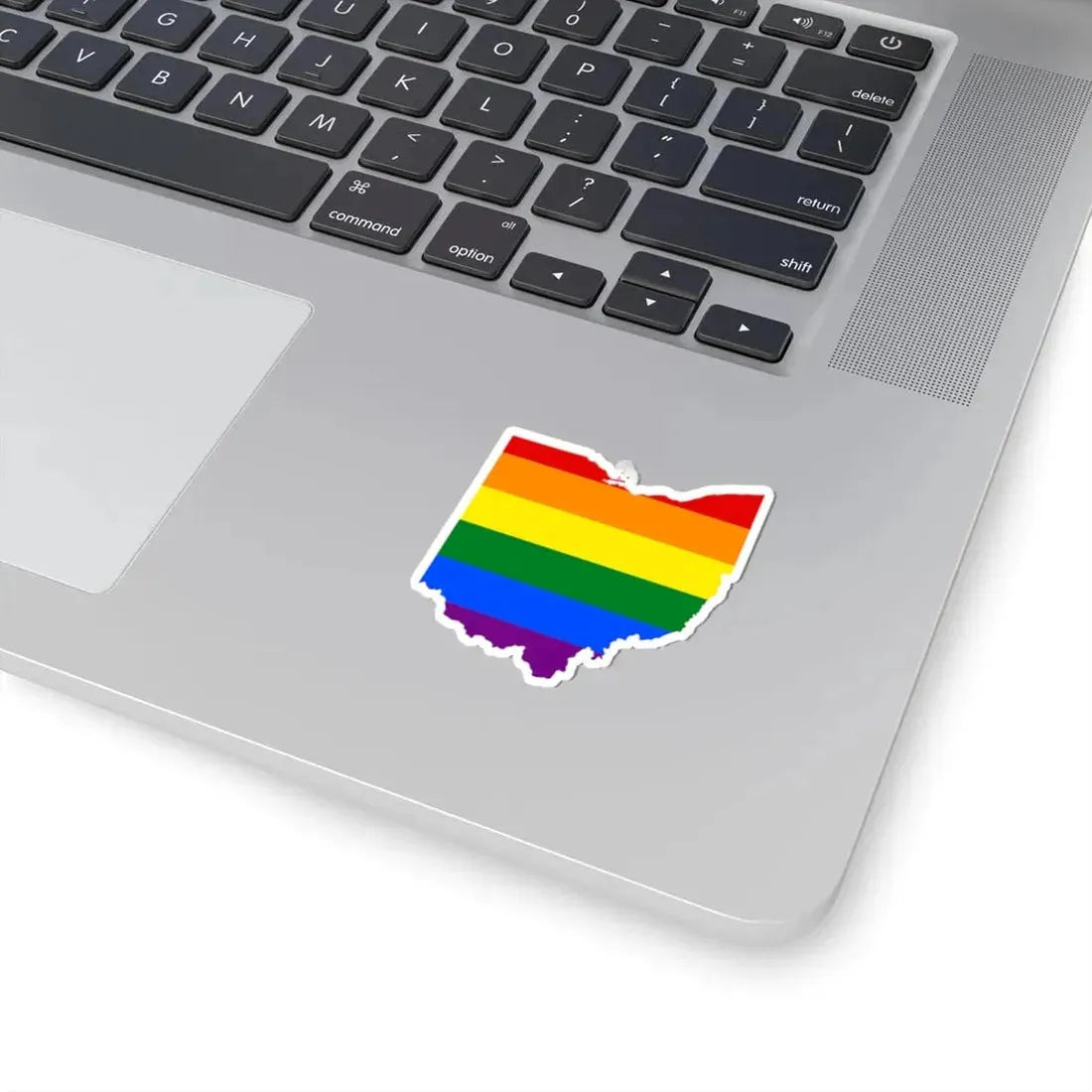 LGBT flag map of Ohio (United States) STICKER Vinyl Kiss-Cut Decal - The Sticker Space