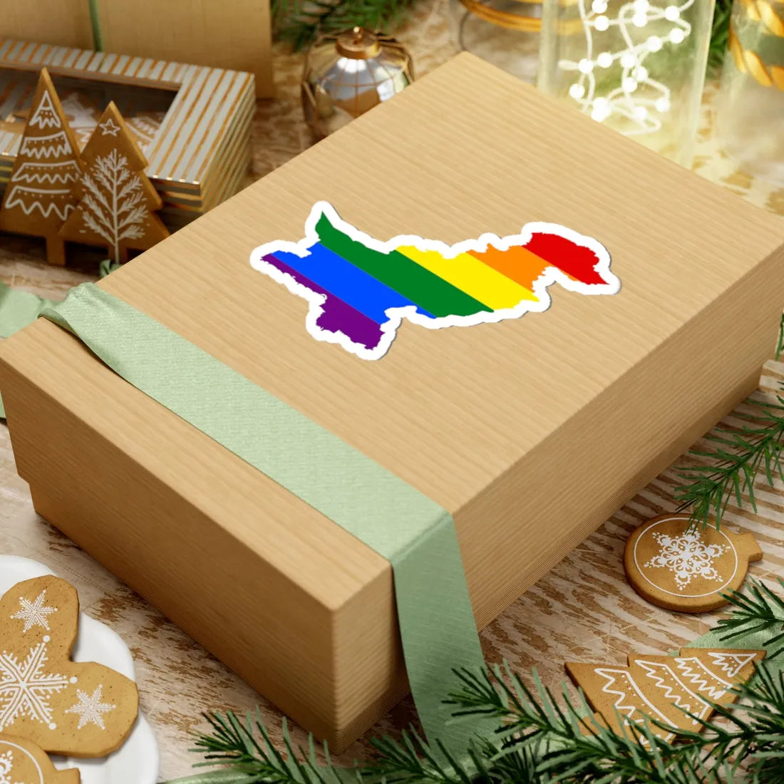 LGBT flag map of Pakistan (Pakistan) STICKER Vinyl Kiss-Cut Decal - The Sticker Space