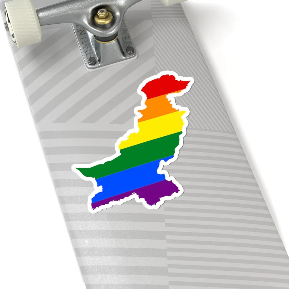 LGBT flag map of Pakistan (Pakistan) STICKER Vinyl Kiss-Cut Decal - The Sticker Space
